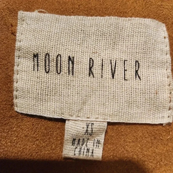 Moon River Faux Suede Sleeveless Duster Vest – Camel Brown – Size XS - Picture 6 of 9